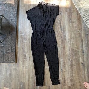 NEW Young Fabulous & Broke Silky Truman Jumpsuit Size Small Women’s Black
